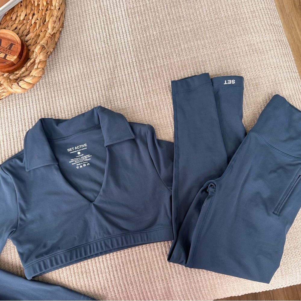SET Active Women's Navy Pants & Jumpsuit Set